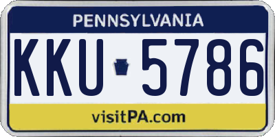 PA license plate KKU5786