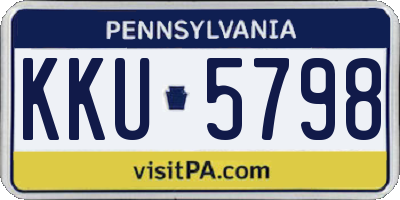 PA license plate KKU5798