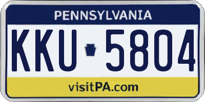 PA license plate KKU5804