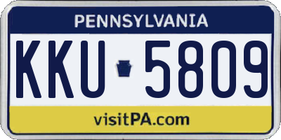 PA license plate KKU5809