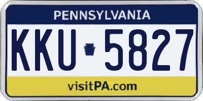 PA license plate KKU5827