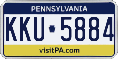 PA license plate KKU5884