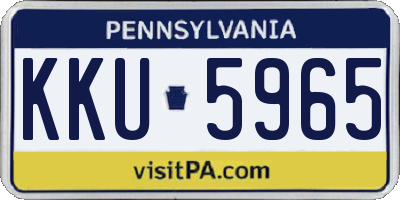 PA license plate KKU5965