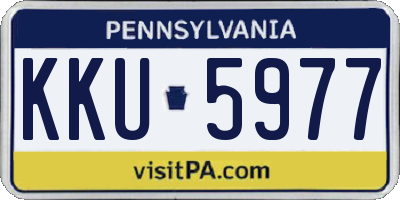 PA license plate KKU5977
