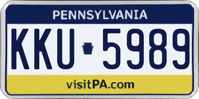 PA license plate KKU5989