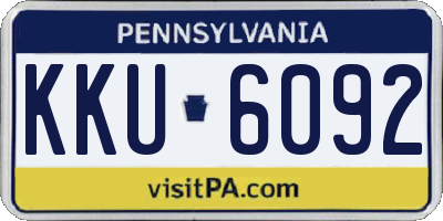 PA license plate KKU6092