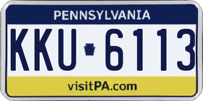 PA license plate KKU6113