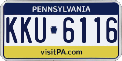 PA license plate KKU6116