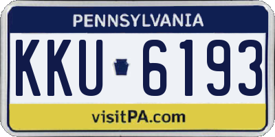 PA license plate KKU6193