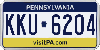 PA license plate KKU6204