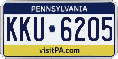 PA license plate KKU6205