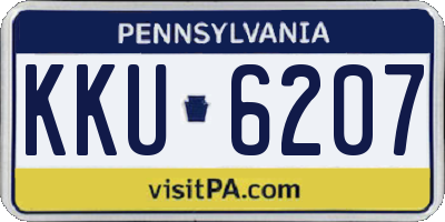 PA license plate KKU6207