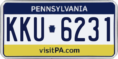 PA license plate KKU6231