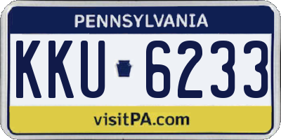 PA license plate KKU6233