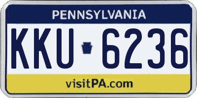 PA license plate KKU6236