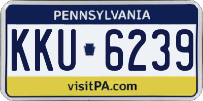 PA license plate KKU6239