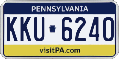 PA license plate KKU6240