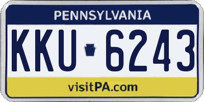 PA license plate KKU6243