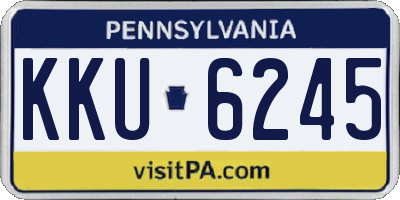 PA license plate KKU6245