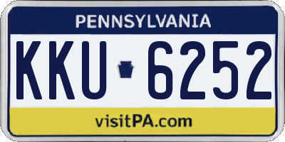 PA license plate KKU6252