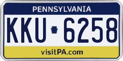 PA license plate KKU6258