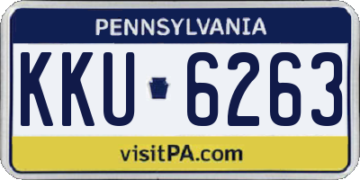 PA license plate KKU6263