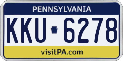 PA license plate KKU6278
