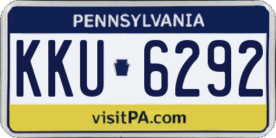 PA license plate KKU6292