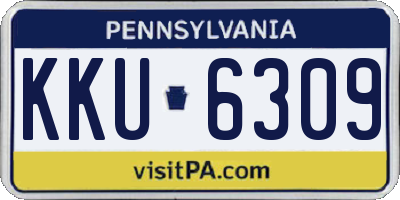 PA license plate KKU6309