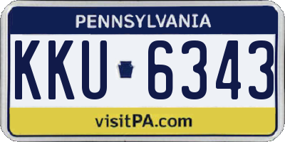 PA license plate KKU6343