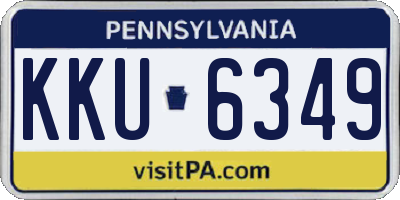 PA license plate KKU6349
