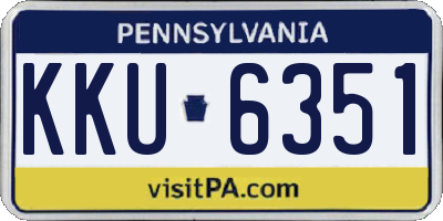 PA license plate KKU6351