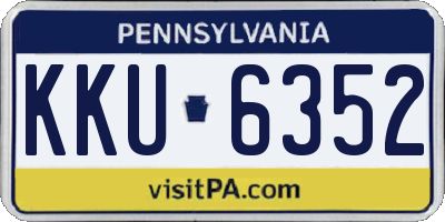 PA license plate KKU6352