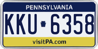PA license plate KKU6358