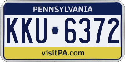 PA license plate KKU6372