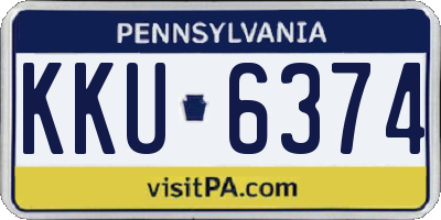 PA license plate KKU6374