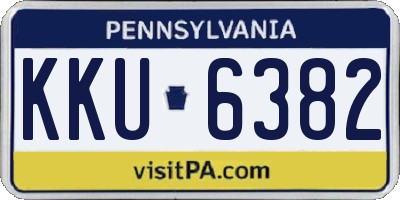 PA license plate KKU6382