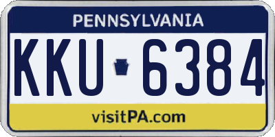 PA license plate KKU6384