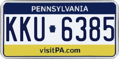 PA license plate KKU6385