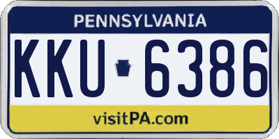 PA license plate KKU6386