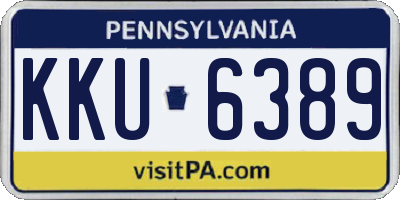 PA license plate KKU6389