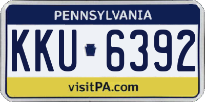 PA license plate KKU6392