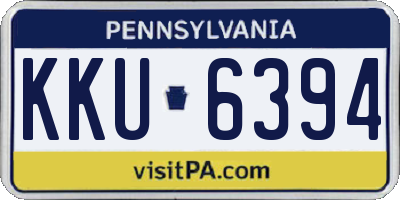 PA license plate KKU6394