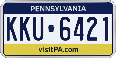 PA license plate KKU6421