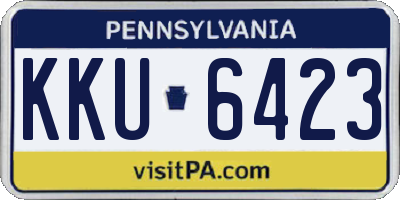 PA license plate KKU6423
