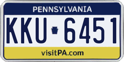 PA license plate KKU6451