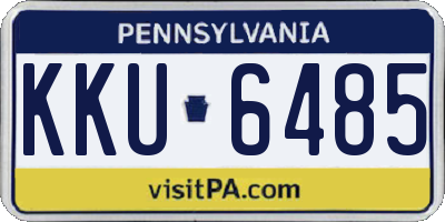 PA license plate KKU6485