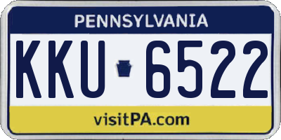 PA license plate KKU6522