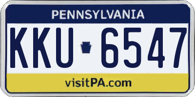 PA license plate KKU6547