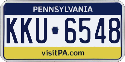 PA license plate KKU6548